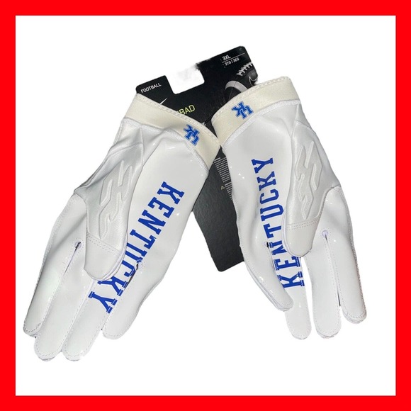 Nike Superbad 6.0 Padded Football Gloves White Kentucky Wild Cats SIZE 3XL3